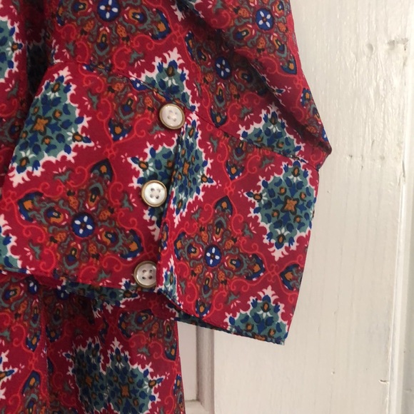 Simply Noelle Boho Tunic Top L/XL Dark Red - Picture 2 of 8